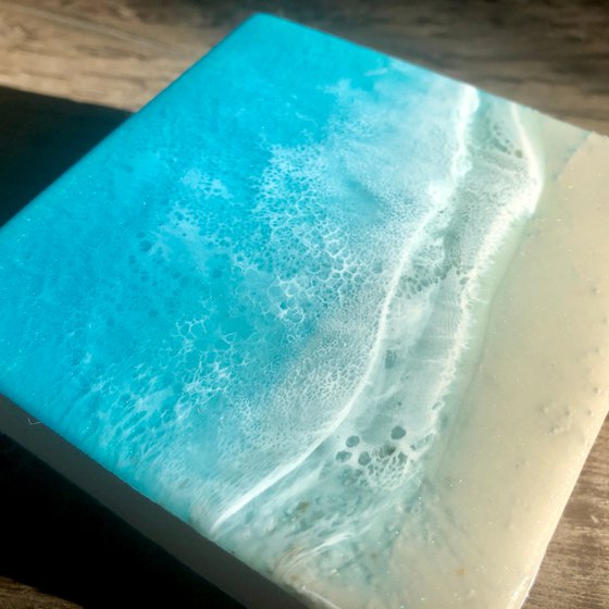 White Sand Beach #21 Miniature Painting Gift idea