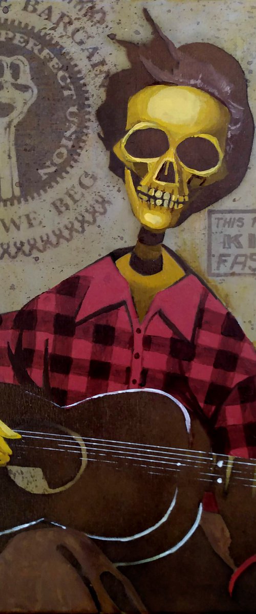 Woody Guthrie Calavera by Michael D. Kim
