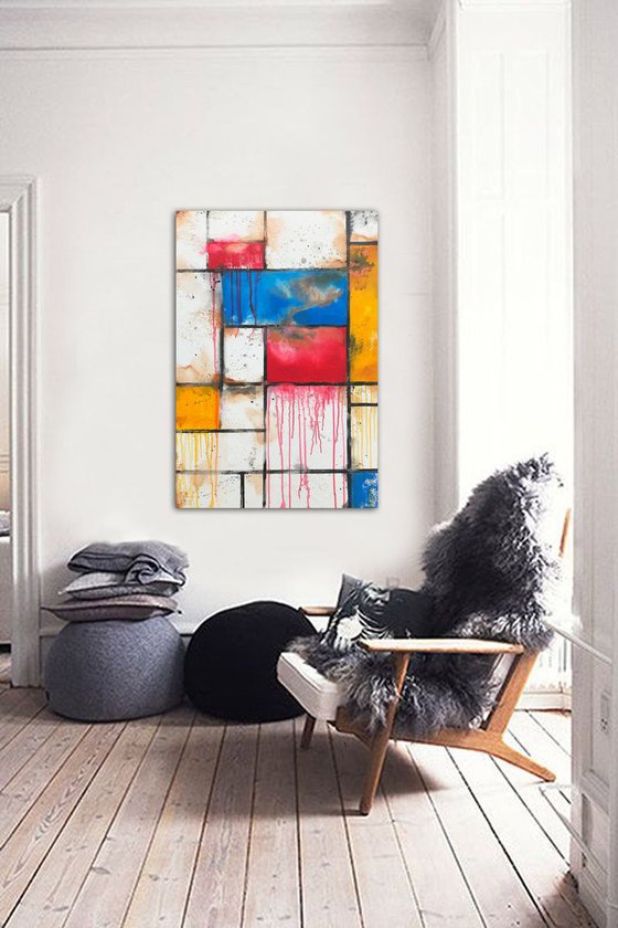 wink to mondriaan II (120 x 80 cm) Dee Brown