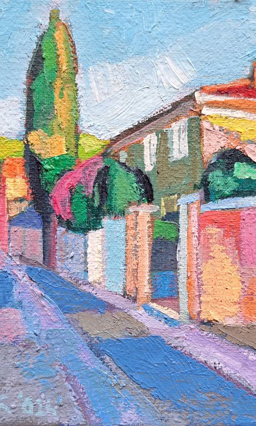 Street, Cres, miniature by Maja Đokić Mihajlović