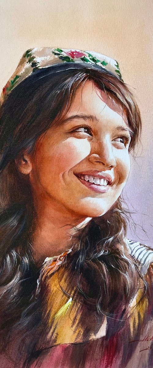 Radiance of the Soul: A Portrait of Joy by Alisher Matchanov