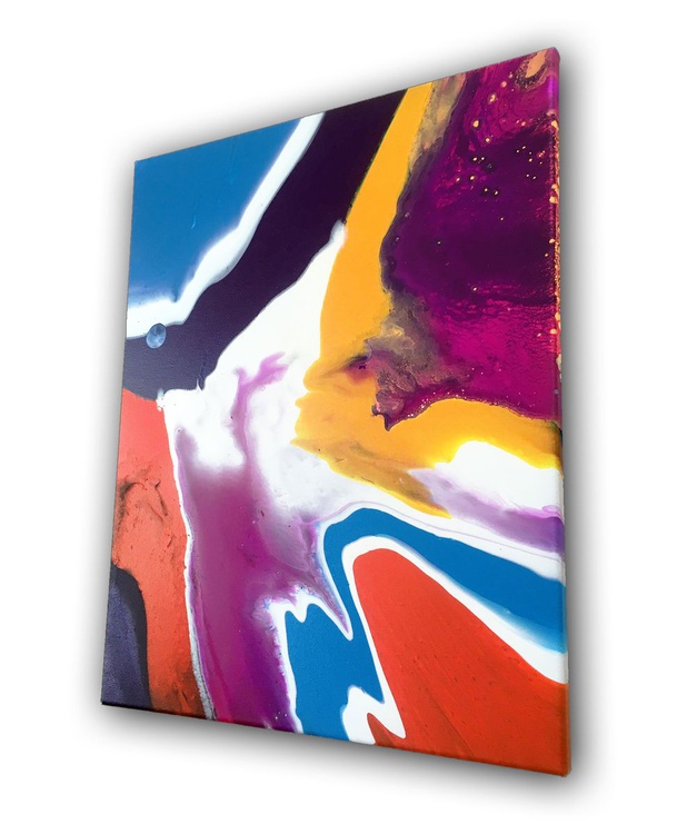 Violet And The Blue Bubble Original Abstract Artfinder
