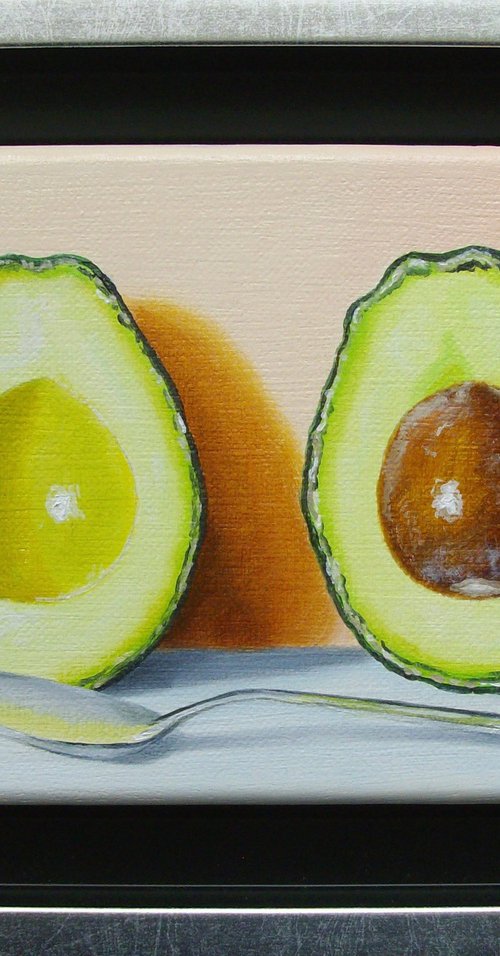Spoon and avocado by Jean-Pierre Walter