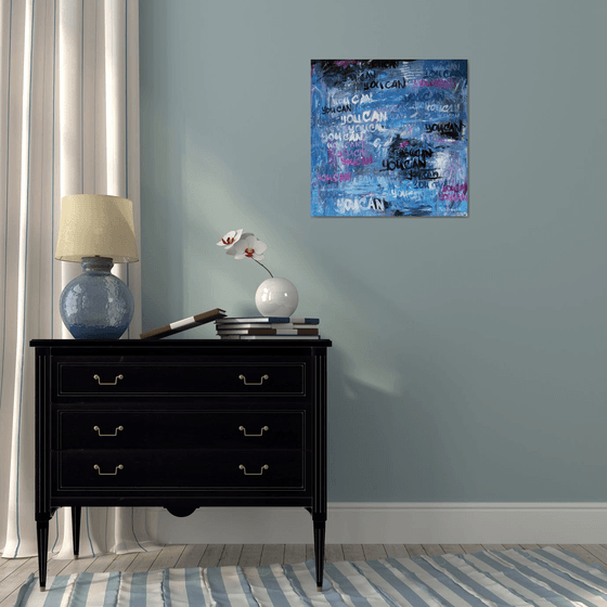You Can, abstract art, motivational painting