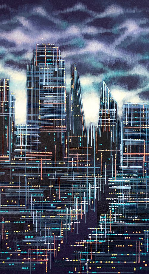 London Skyline Night by Marc Todd