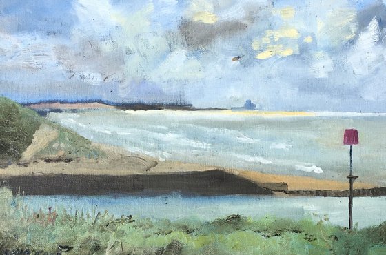 Rye Harbour mouth, original oil painting