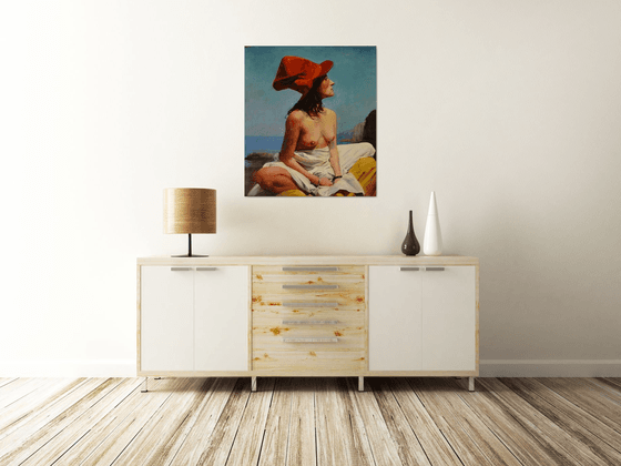 The Woman with the Red Hat.