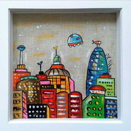 The imaginary Fabric City, framed