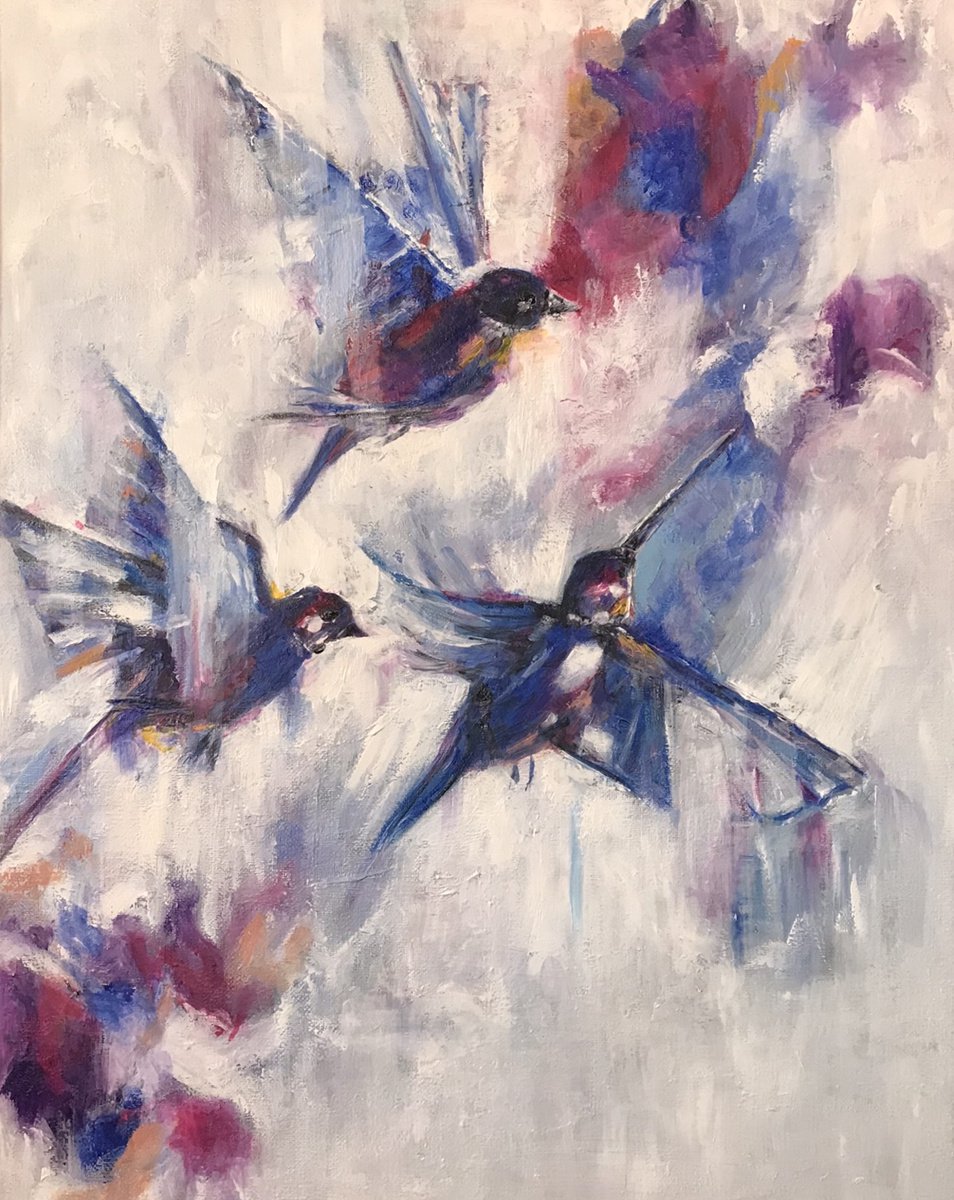 Flying Birds by Krystyna Przygoda