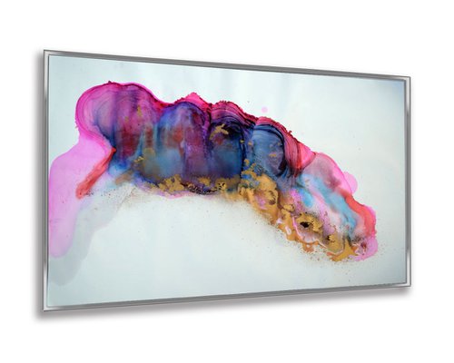 Pink V / Abstract Dreamy Landscapes / Large Series 60 cm x 84 cm by Anna Sidi-Yacoub