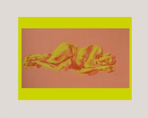 Sleeping Neon II - Male Nude by Kathryn Sassall