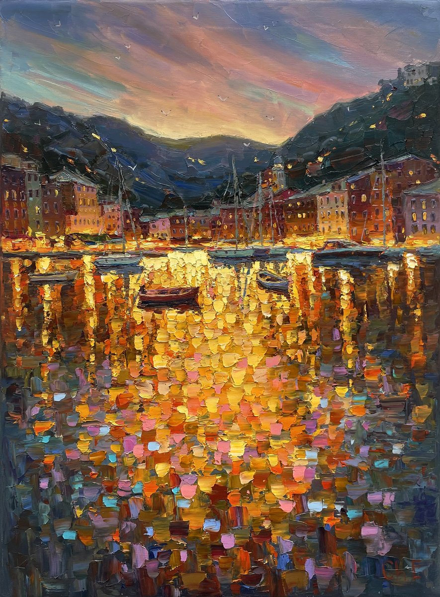 Night City Of Italy By Evgeny Chernyakovsky, 20 X 27, Artwork For Sale On Artfinder