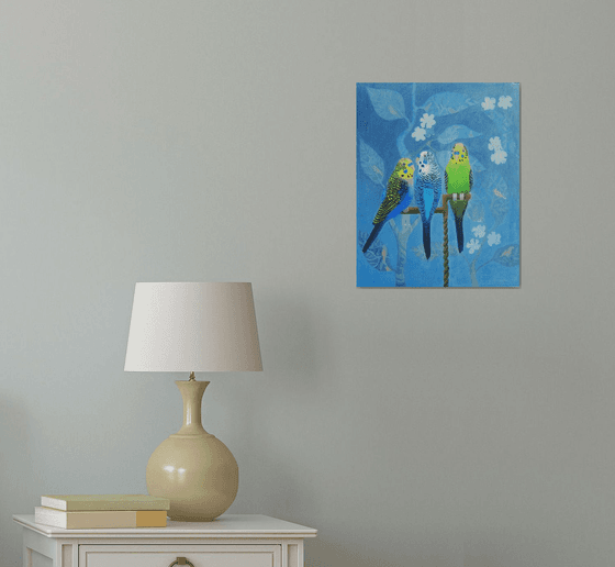 Three Budgies