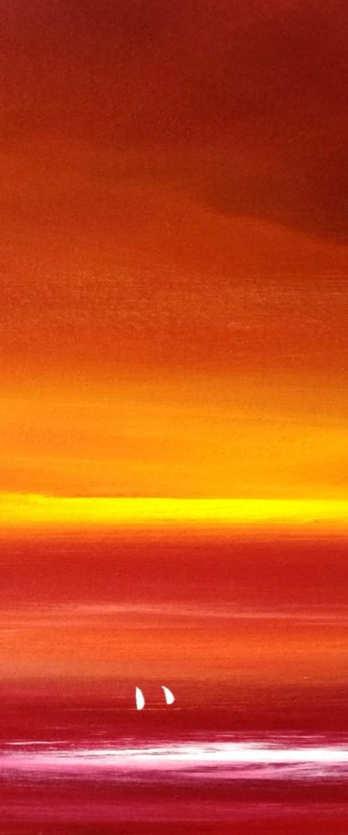 Seascape - Friendship in Orange by Mel Graham