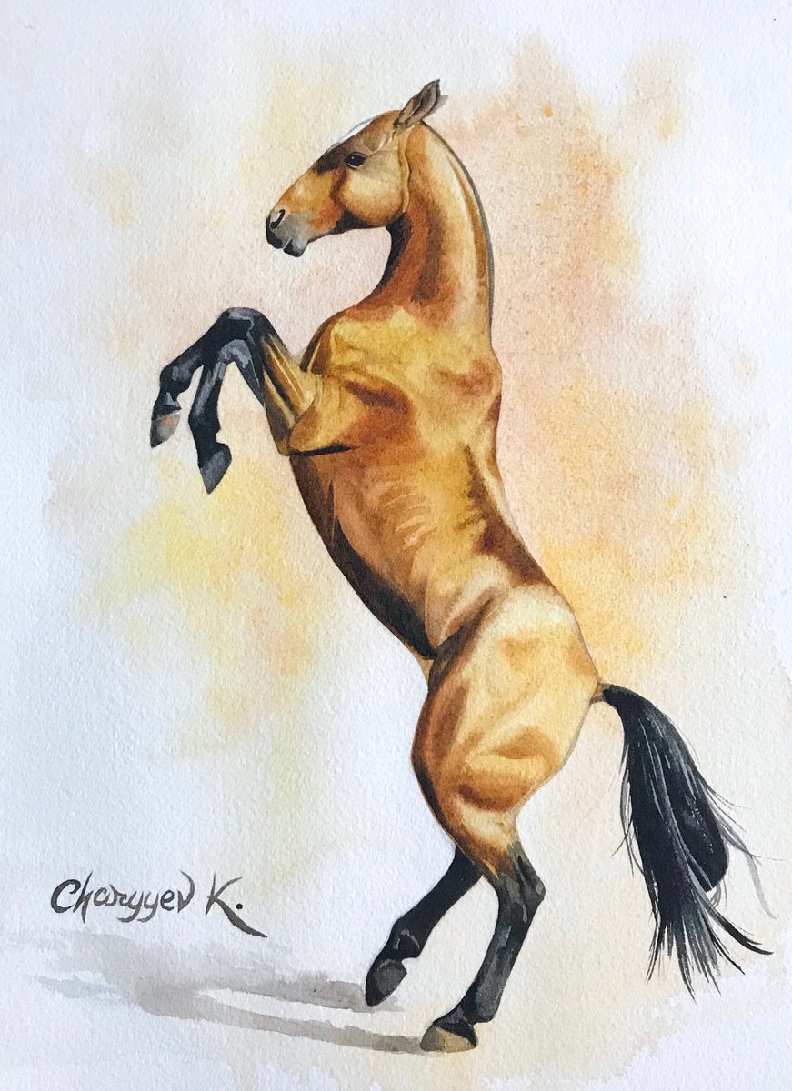 Recalcitrant horse by Kakajan Charyyev