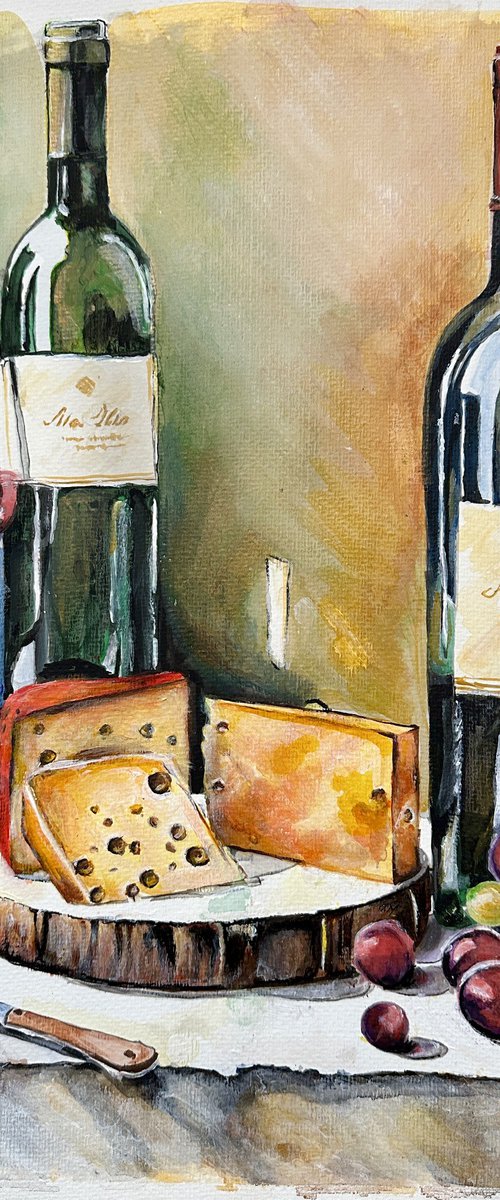 Cheese and Wine by Misty Lady - M. Nierobisz