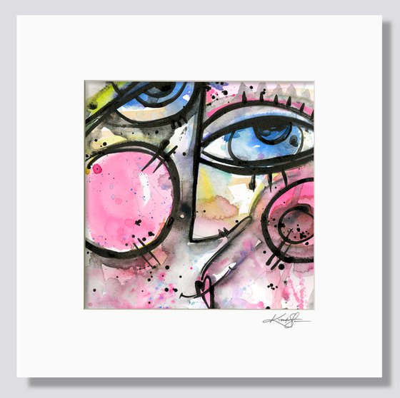 Funky Face Tootsie 14 - Abstract Art by Kathy Morton Stanion