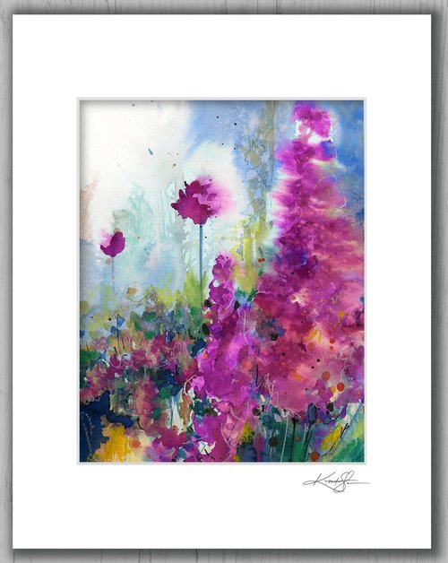 Dancing Among The Blooms 6 - Flower Painting by Kathy Morton Stanion by Kathy Morton Stanion