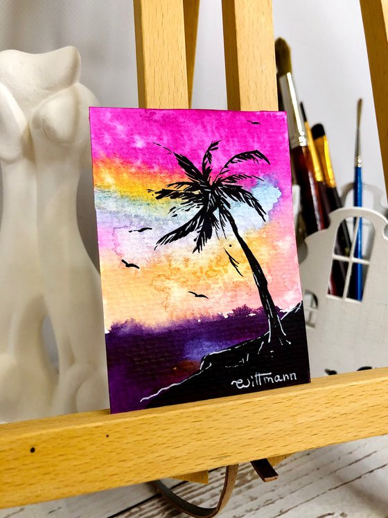 Palm Tree #1 Watercolour by Svetlana Wittmann | Artfinder