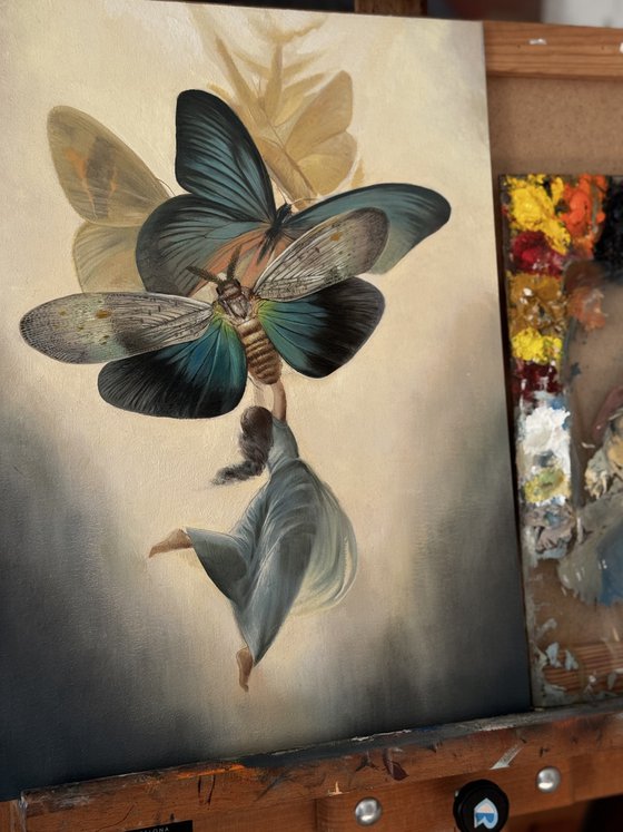 Up in the air with butterflies