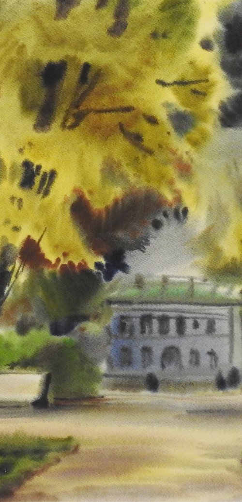 In the city park. 2016. 50х58 by Dmitry Byurganovskiy