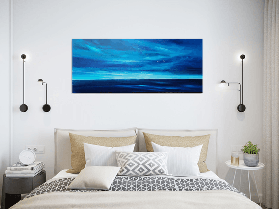 Morning Light in Blue - seascape, emotional, panoramic