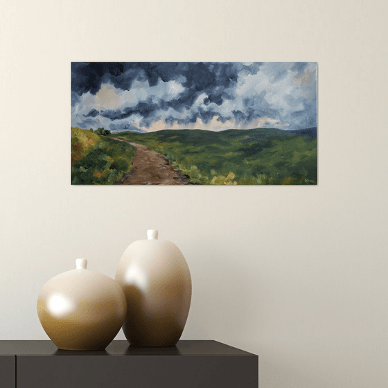 "Prairie Road Summer Storms" - Landscape - Storms - North Dakota