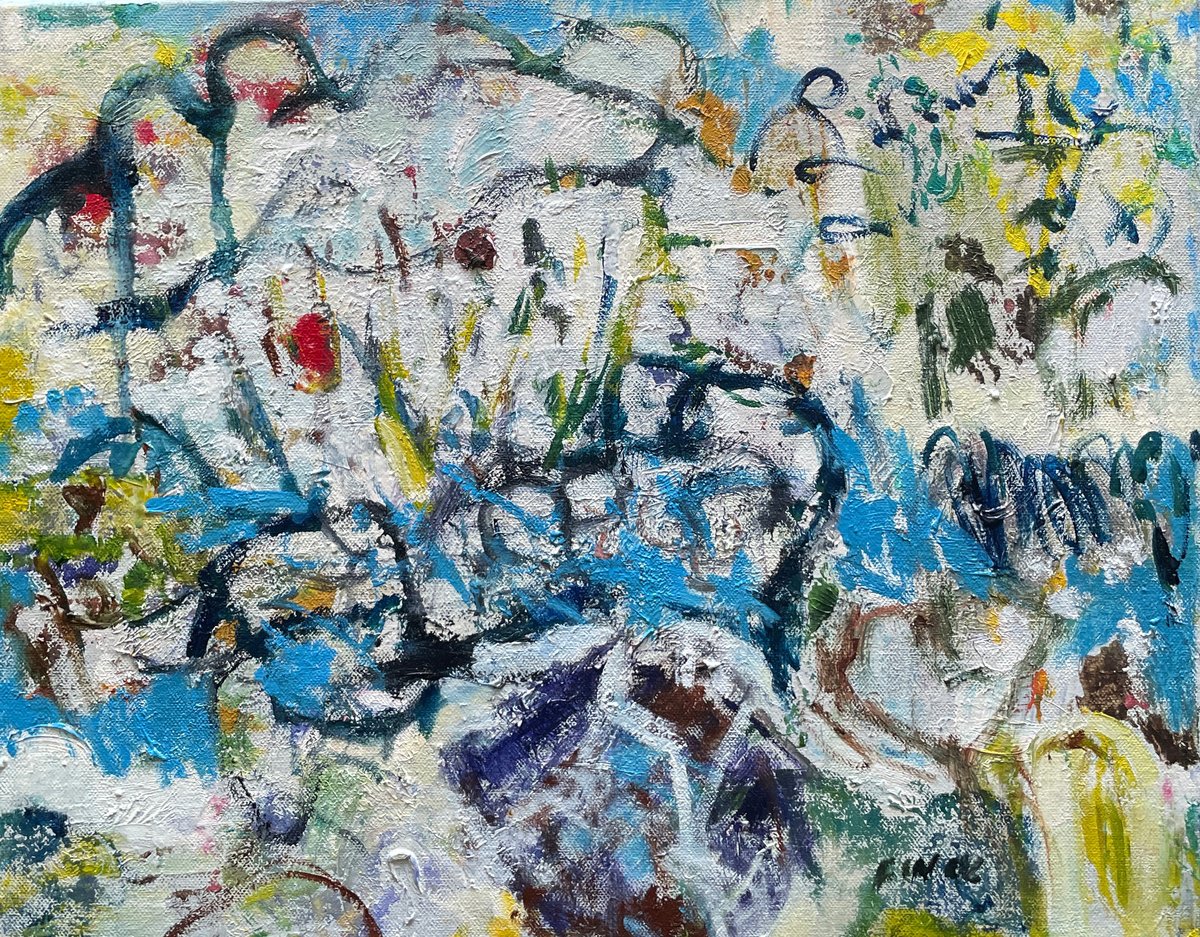 Expressive Oil Painting , State Of Mind 1 By Maureen Finck, 20 X 16, Artwork For Sale On Artfinder