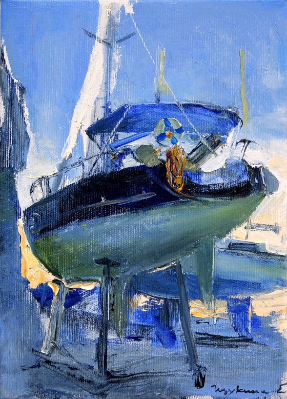 Yahts in the port. Italy