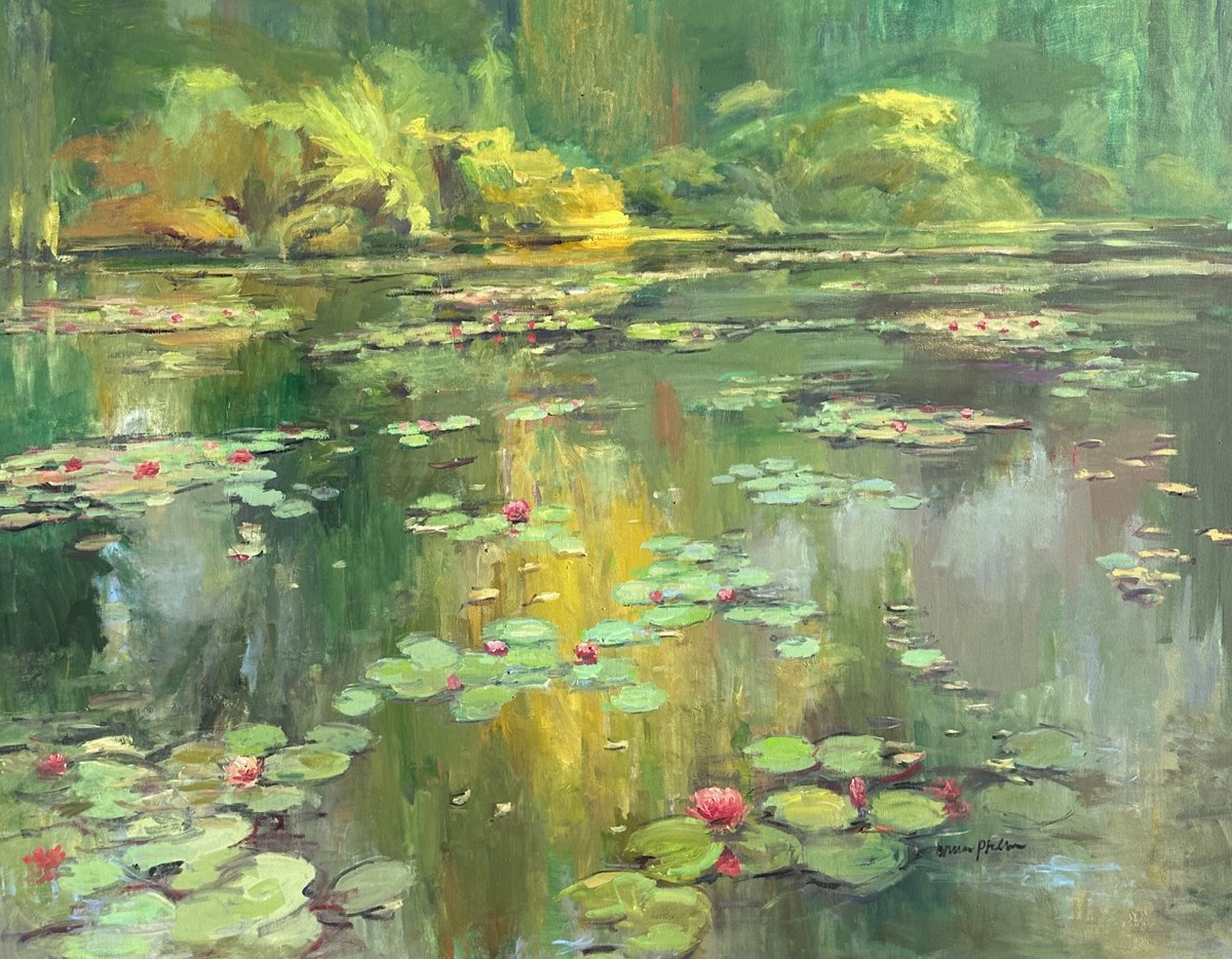 Impressionistic Landscape Oil Painting By Arun Prem, 60 X 48, Late Summer, Original Artwork