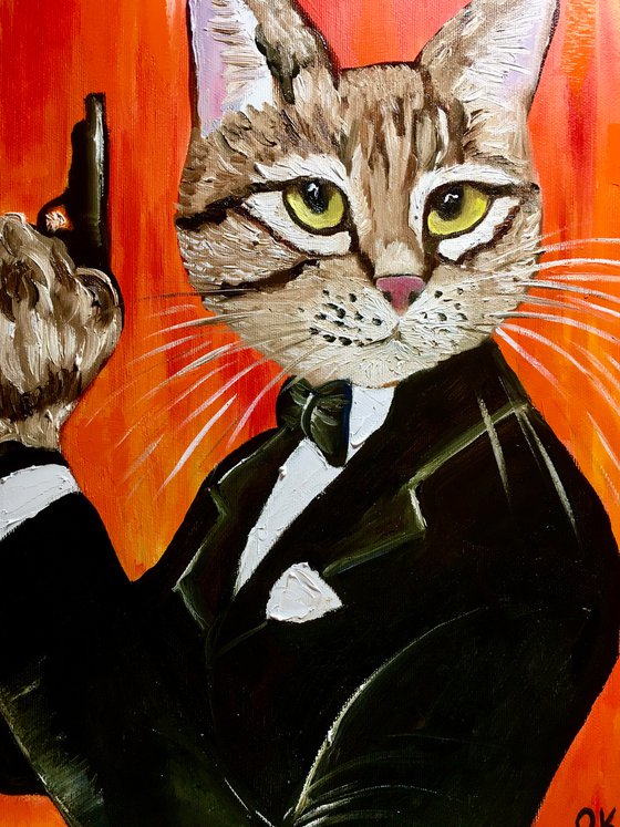 Cat  James Bond 007, Cats never die.
