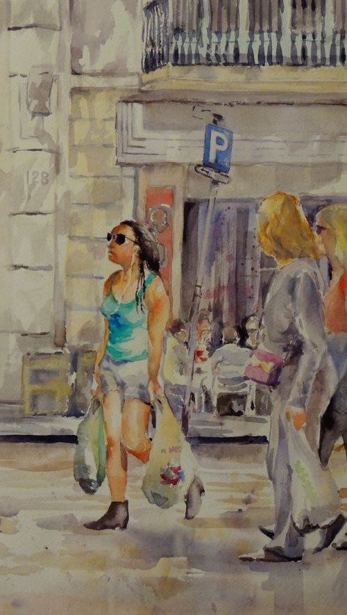 Shopping on a Spanish Afternoon by Yoshiko Murdick