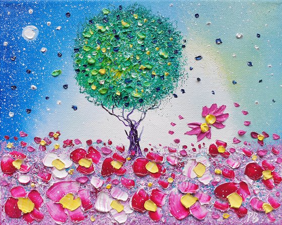 "Angelic Tree & Flowers in Love"