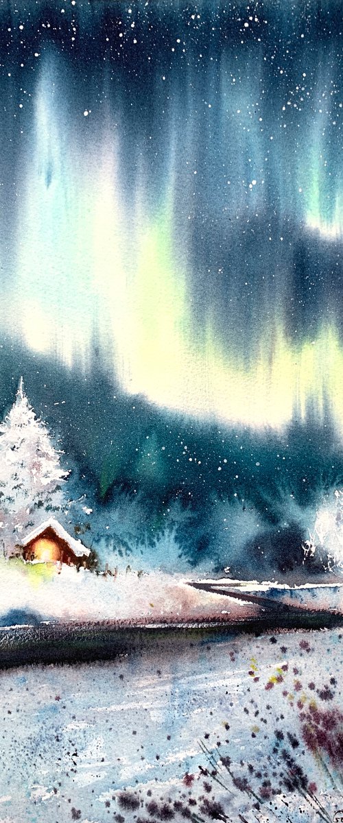 Aurora borealis #6 by Eugenia Gorbacheva