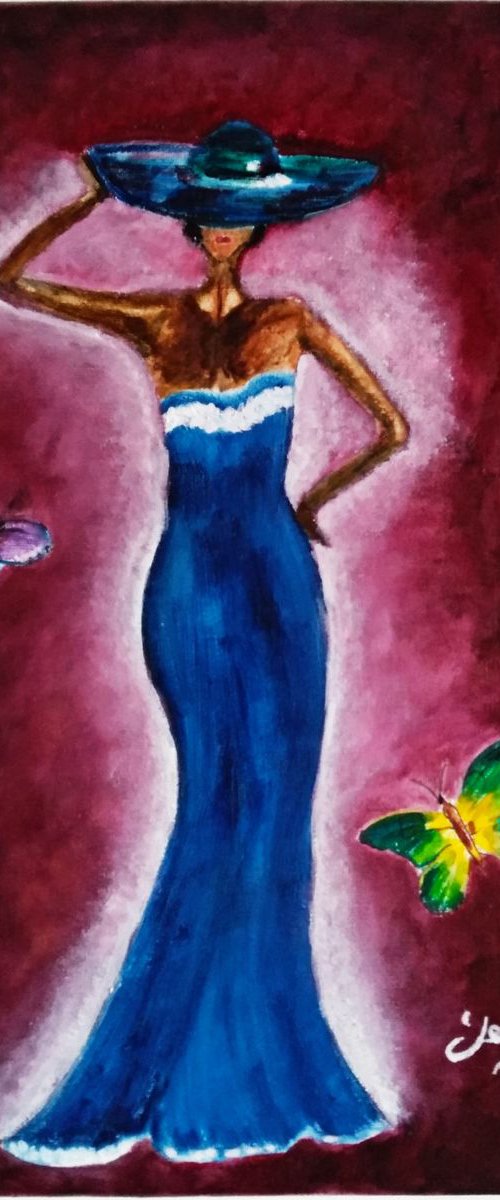 Lady in blue by Isabelle Lucas