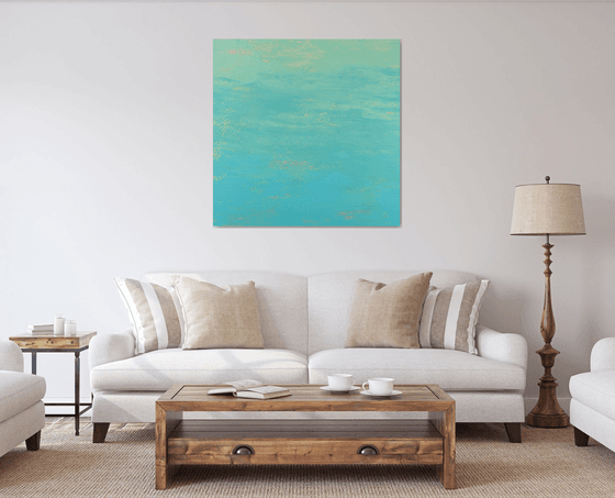 Aqua Green - Modern Abstract Expressionist Seascape