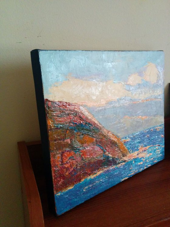 The First Glitter, Seascape oil painting