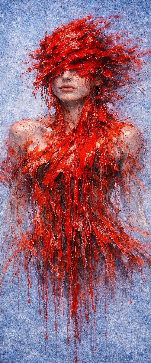 “The Red Within – Series II (4 works)” by Bojan Jevtić