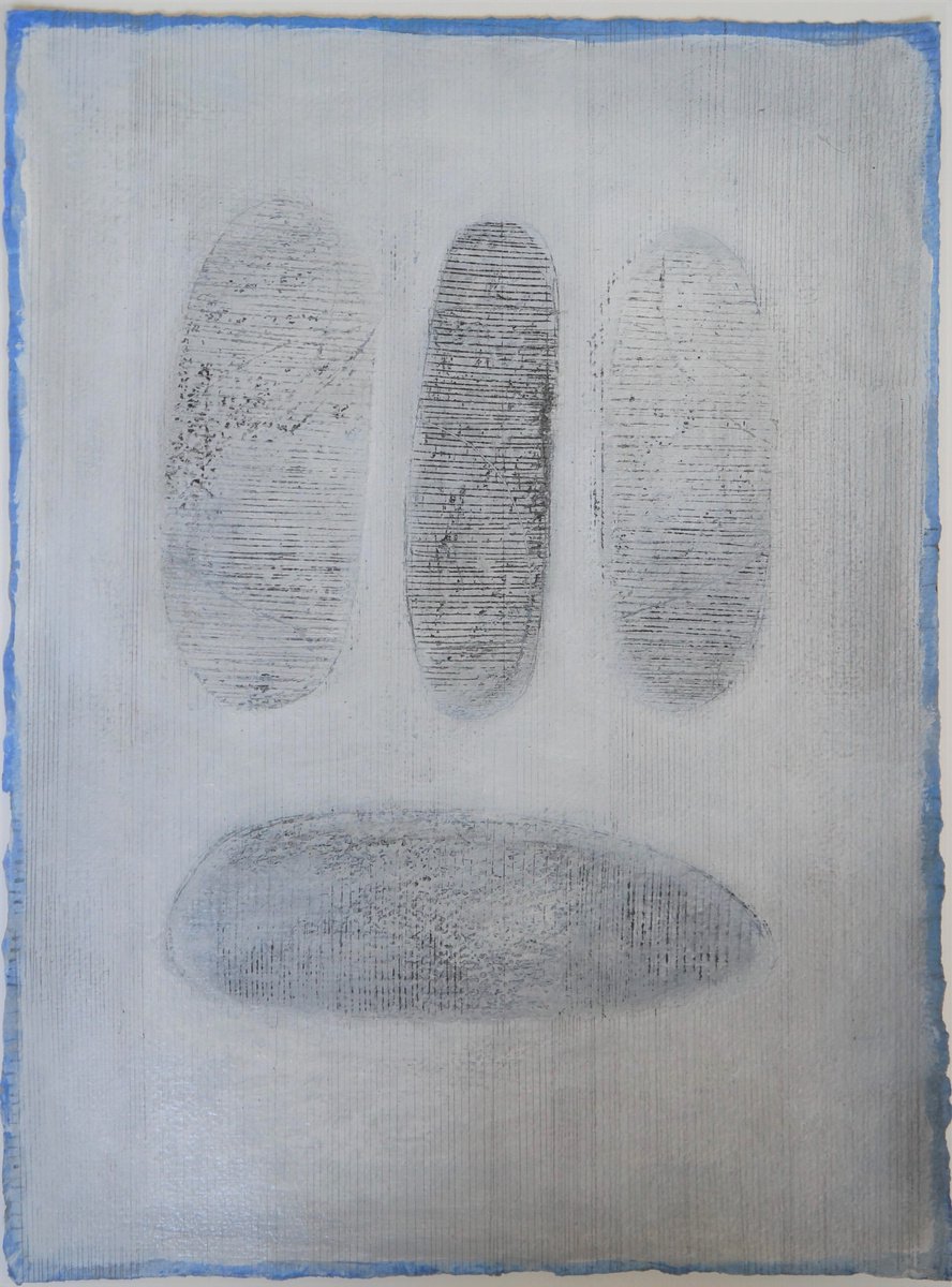 Organic Abstract Acrylic Painting By Anna Jannack, 11 X 15, Sponges Xiii, Original Artwork