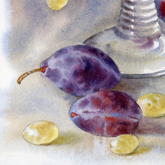 Plums and grapes