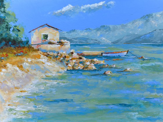 Scene from Dalmatia. Croatian coast. Adriatic sea