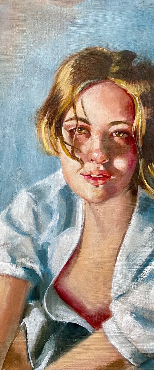 Interior Blue by Maria Romano