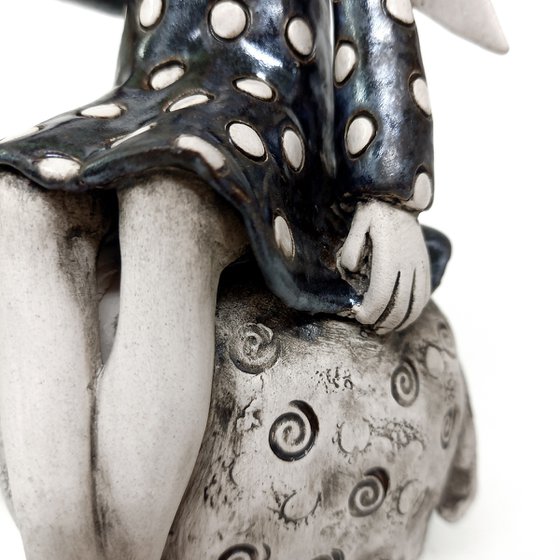 Whimsical Angel on Sheep