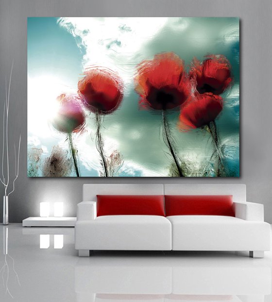 5 amapolas/XL large original artwork