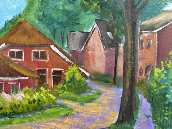 The sunny summer day in Dalen