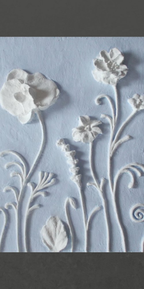 sculptural wall art "Sky blue" by Tatyana Mironova