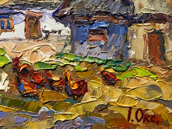 Chickens in the yard