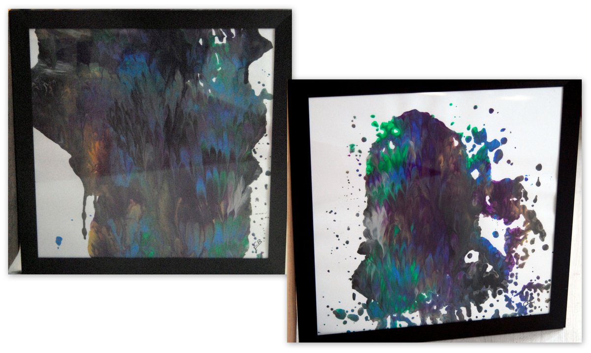 Abstract Acrylic Painting By Cb., 35 X 18, Going Up On Life 2, Original Artwork