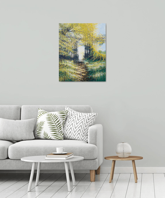 Sunlight Through Autumn Trees