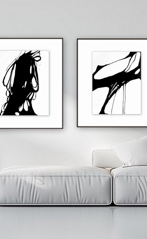 Abstract artwork. Set of 3. by Nadia Moniatis